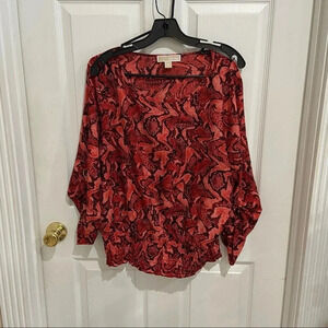 Michael Kors-women’s red & black top